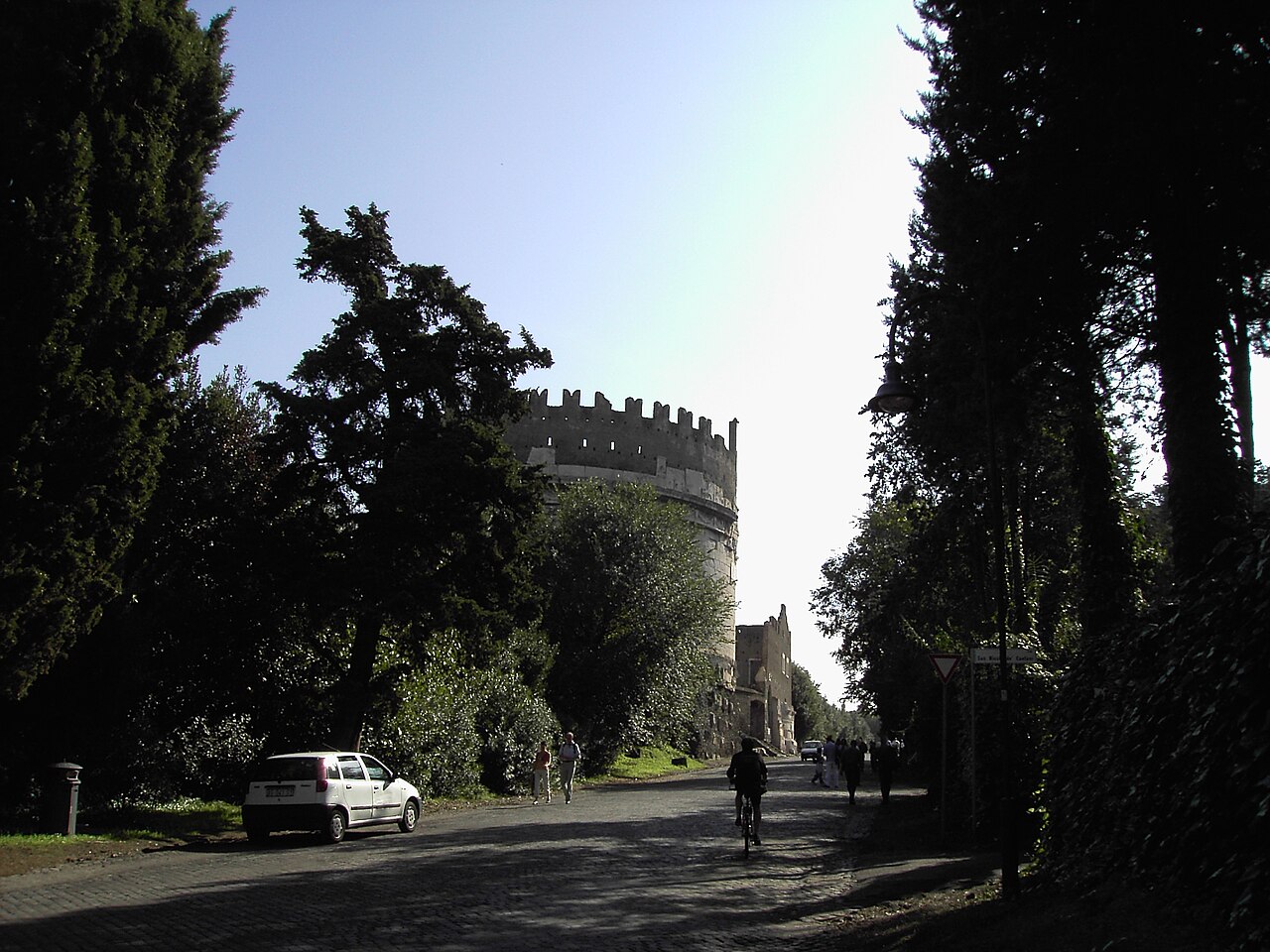 The Appian Way near the Mausoleum of Cecilia Metella