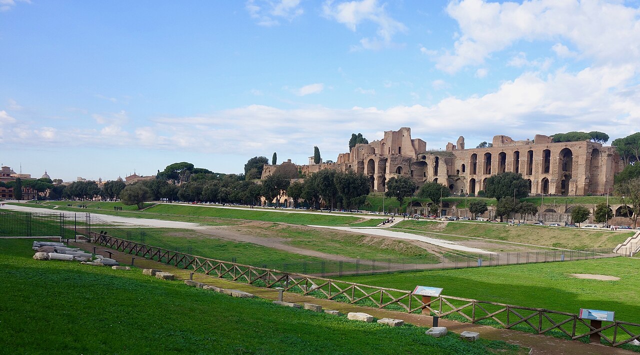 Circus Maximus with the ruins of the Palatine Hill